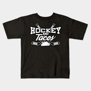Love Ice Hockey Love Tacos Mexican Kids T-Shirt
